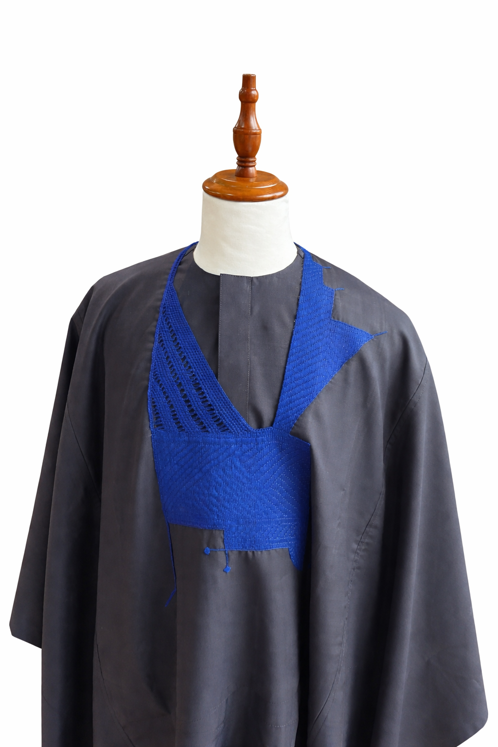 Dark blue and Royal bkue embroidery 3 piece Jakan Mens Agbada