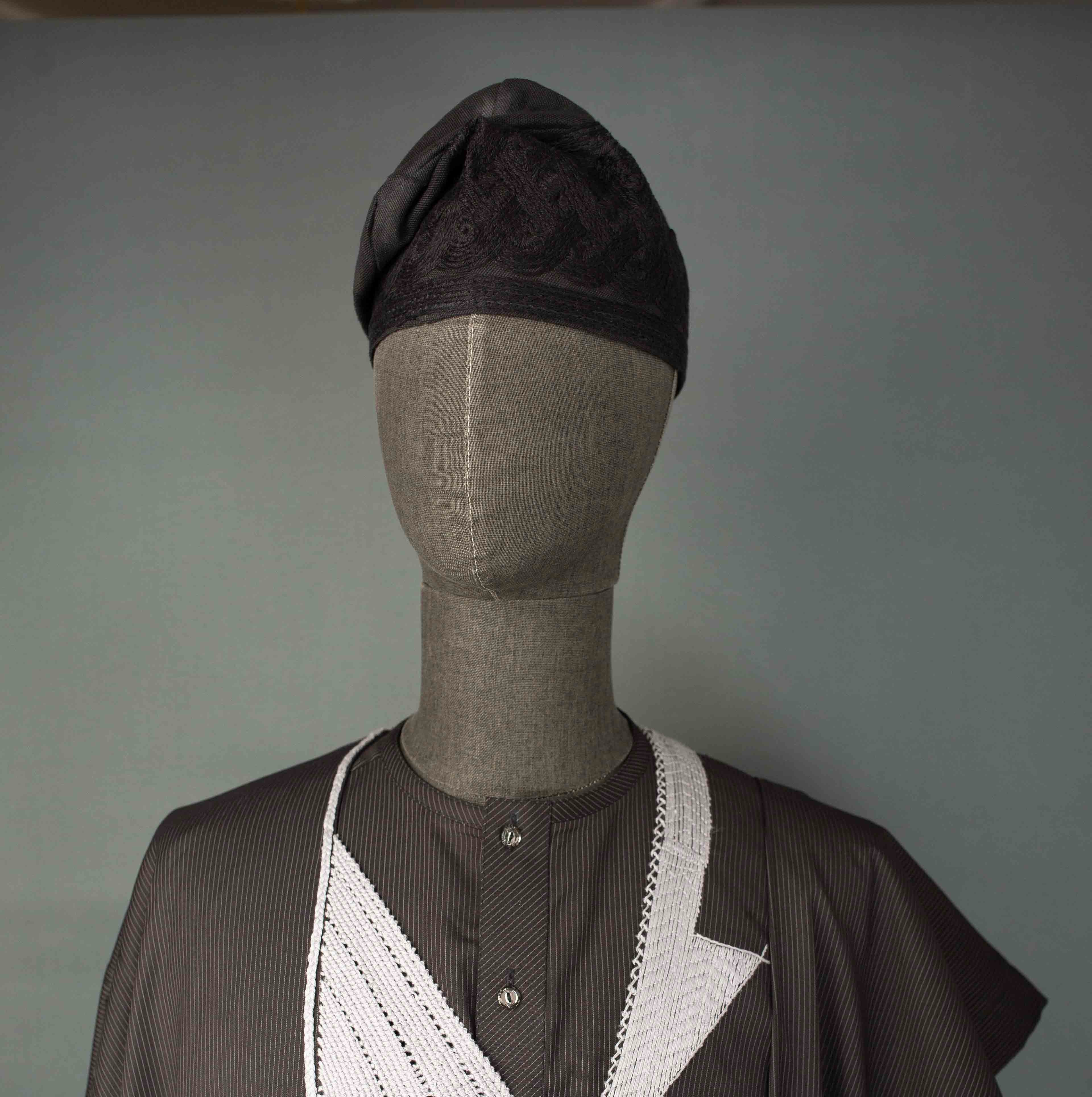 Hand Embroidery Yoruba Cap (Fila) — Nigerian Traditional Cap for Men