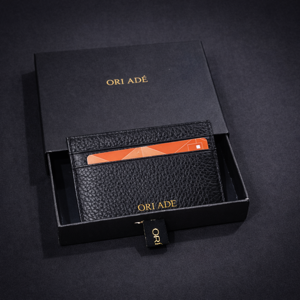 Black Leather Card Holder