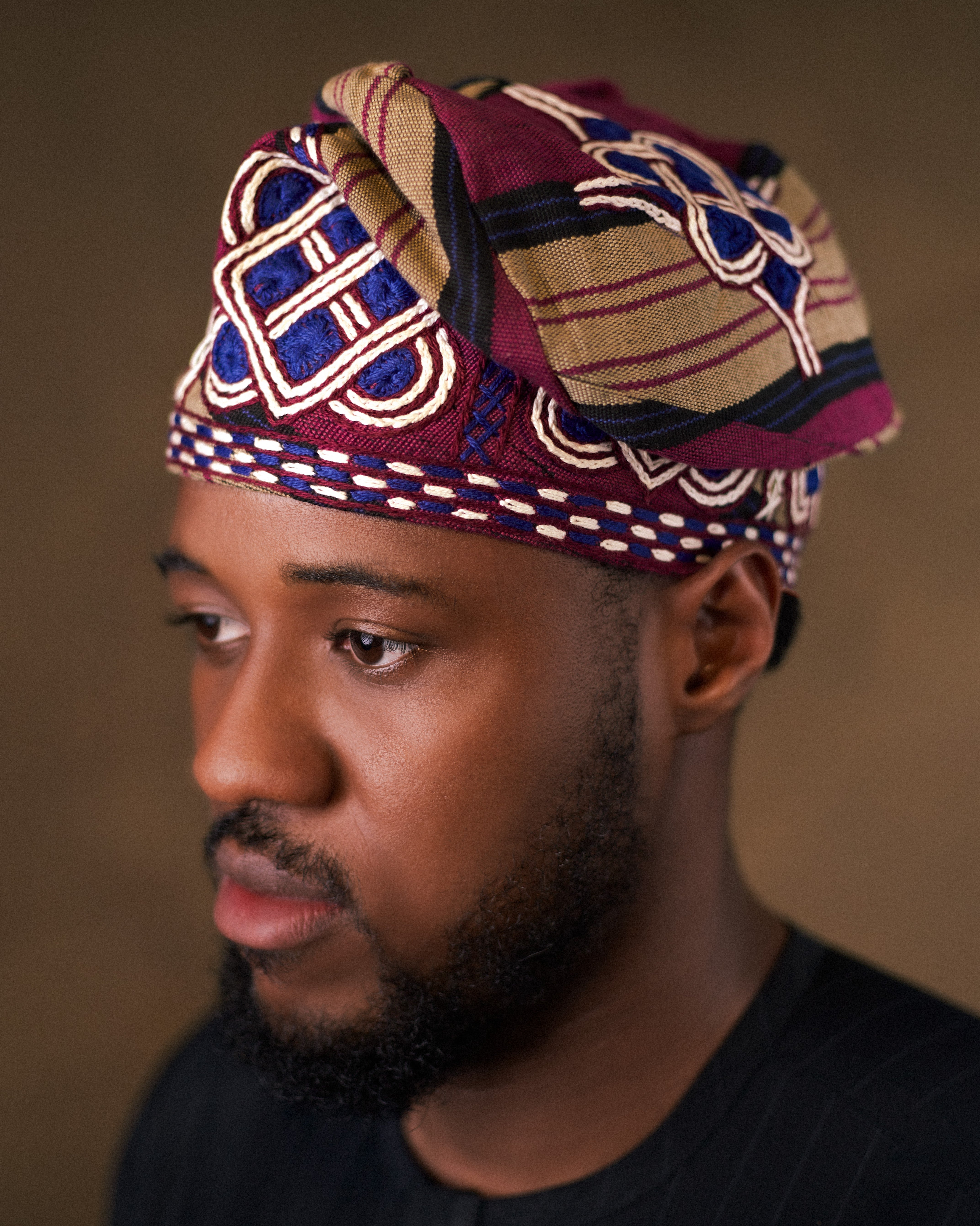Embroidered Aso-Ofi Yoruba Caps