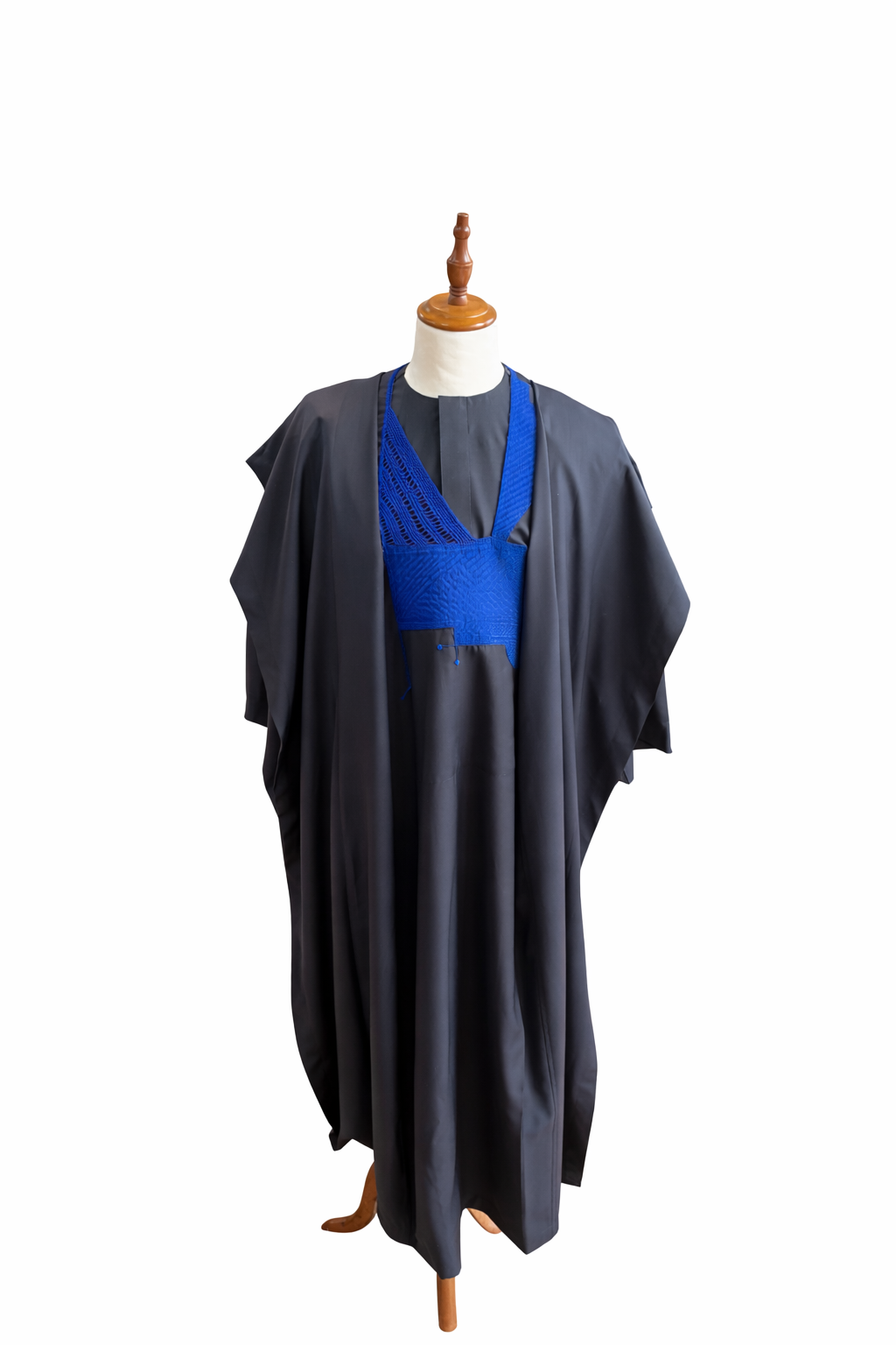 Dark blue and Royal  bkue embroidery 3 piece Jakan Mens Agbada