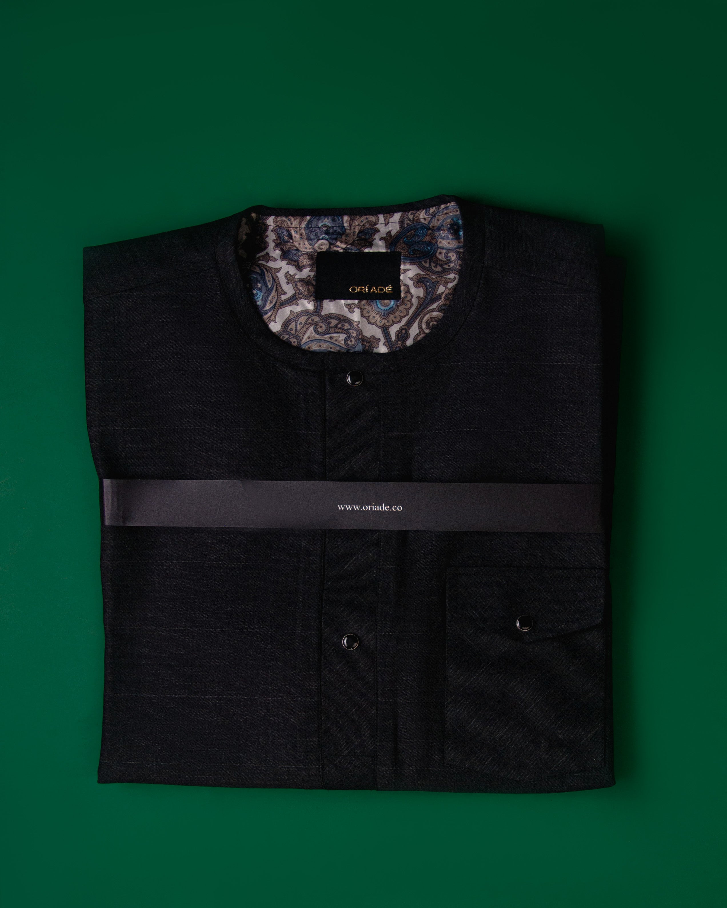 Long-sleeve Single Miltary Pocket 2pc kaftan