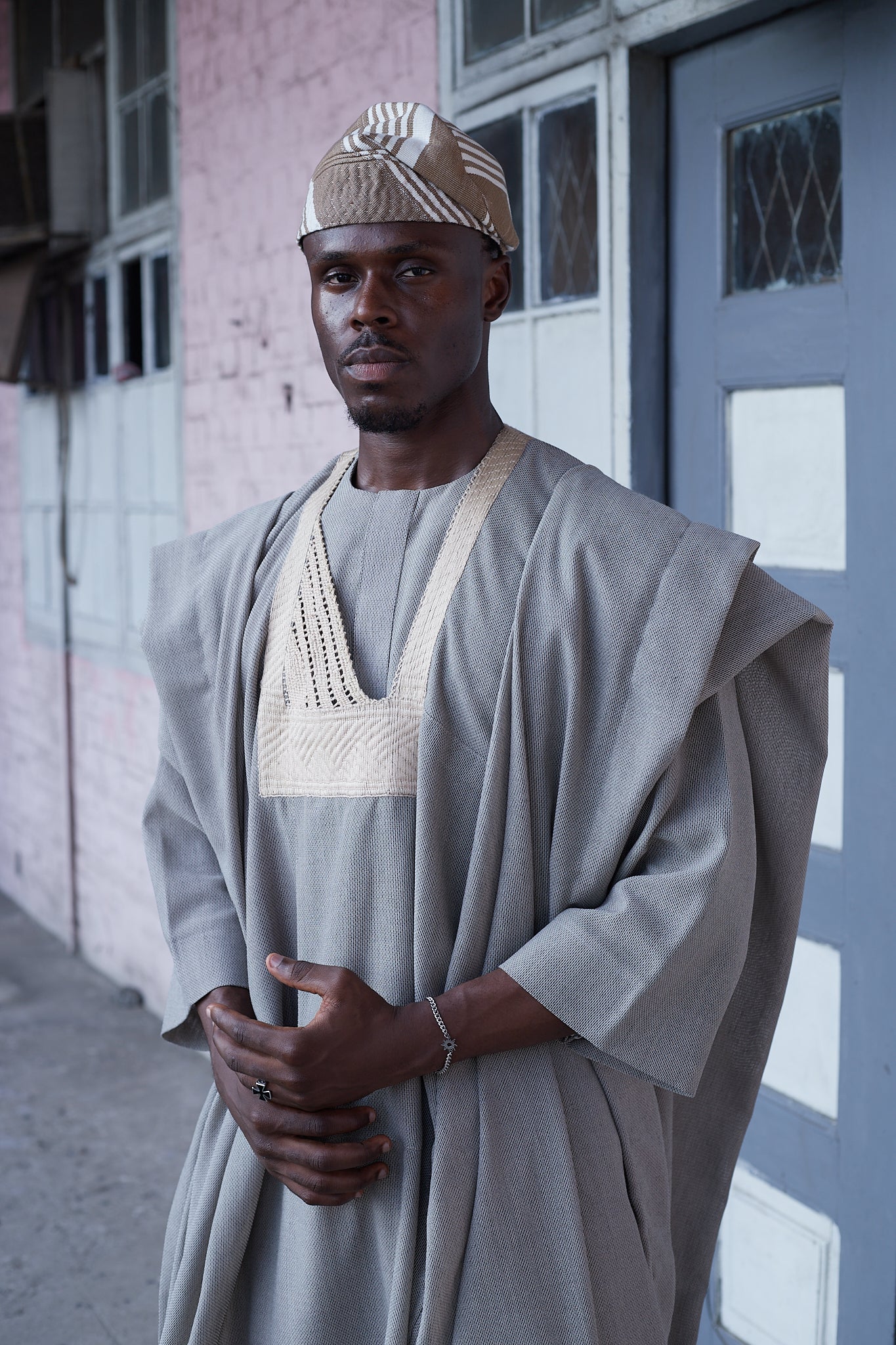 NIgerian Man in a Agbada Traditional Wear 